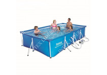 5619E Bestway Круглый каркасный бассейн, 488х122см+фильтр-насос, лестница, тент