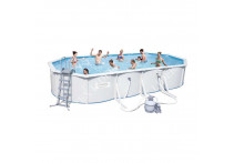 Сборный бассейн Bestway Hydrium (740х360х120), фильтр-насос песчаный 5678 л/ч